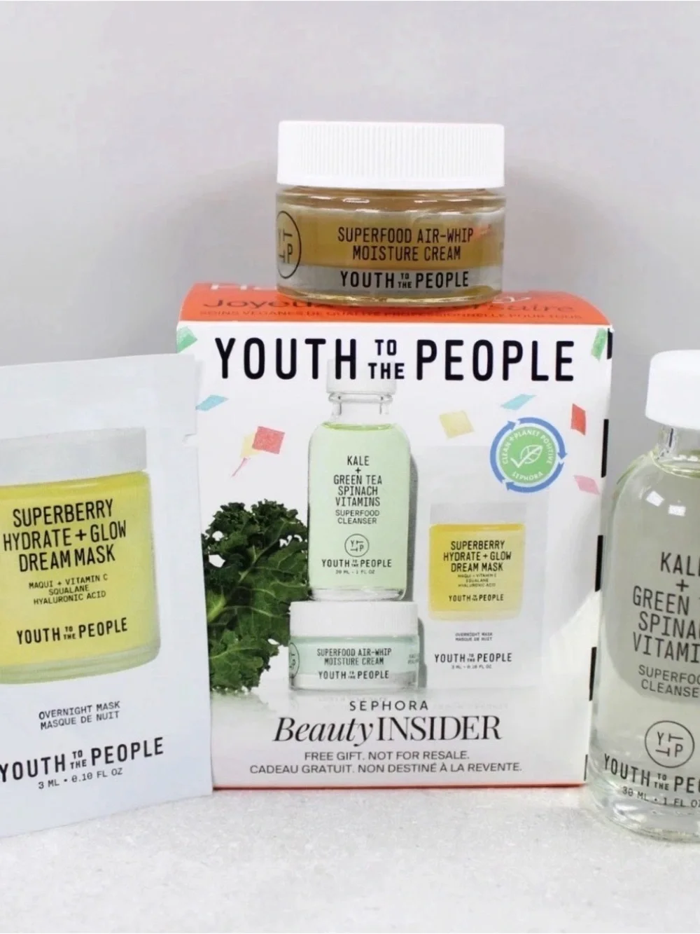Youth To The People Mini Sephora Beauty Insider Cleanser Moisturizer Mask Set